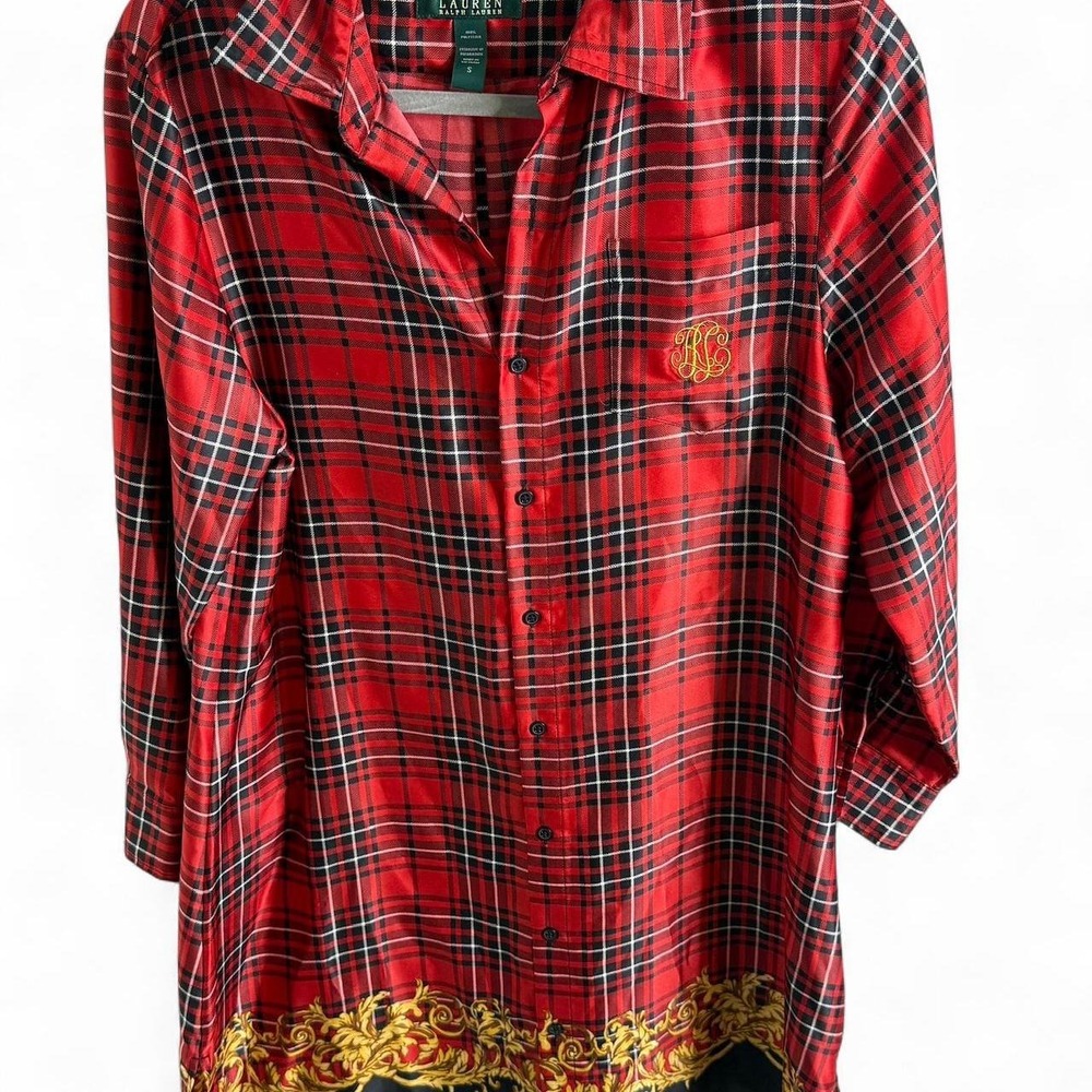 Lauren Ralph Lauren red plaid nightgown